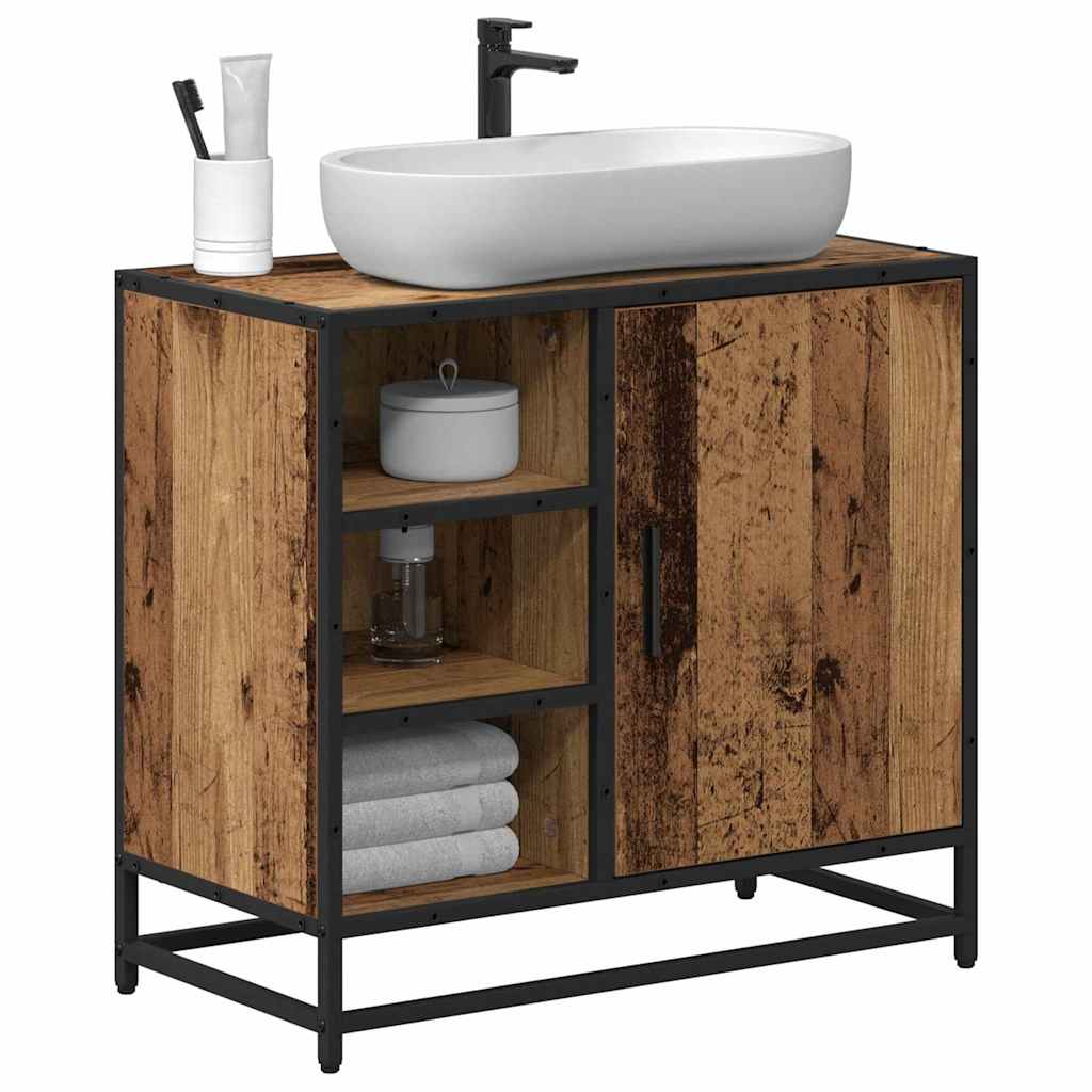 Baderomsvaskeskap Gammelt tre 65 x 33 x 60 cm Konstruert tre