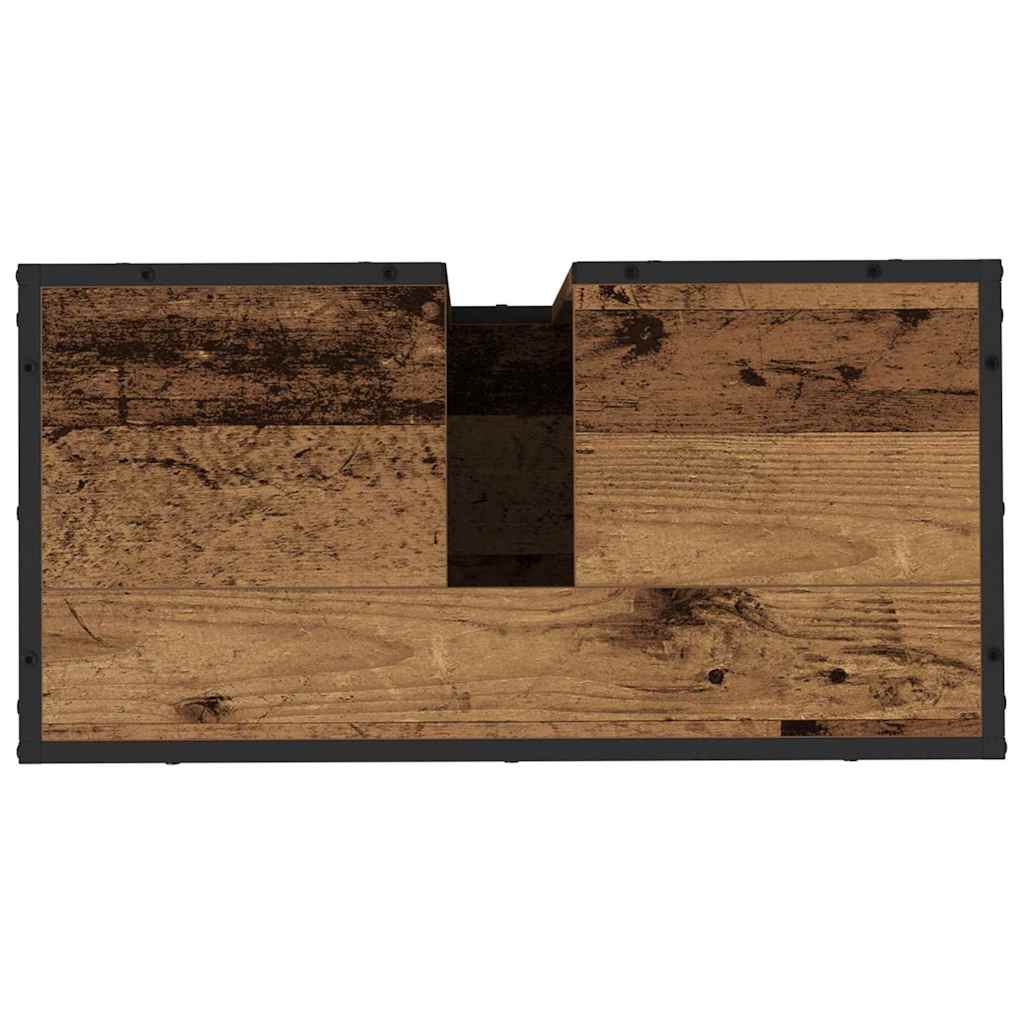 Baderomsvaskeskap Gammelt tre 65 x 33 x 60 cm Konstruert tre
