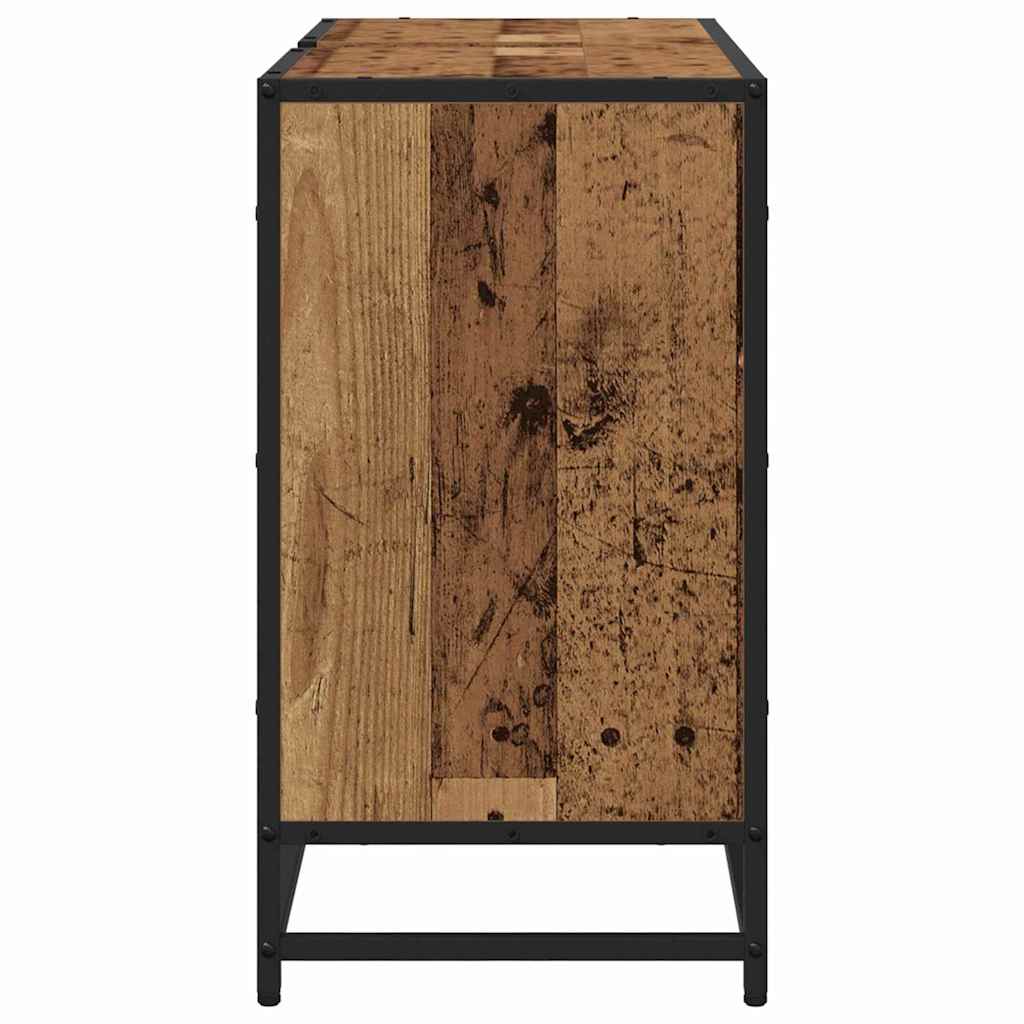 Baderomsskap med hylle Gamle tre 80 x 33 x 60 cm Konstruert tre