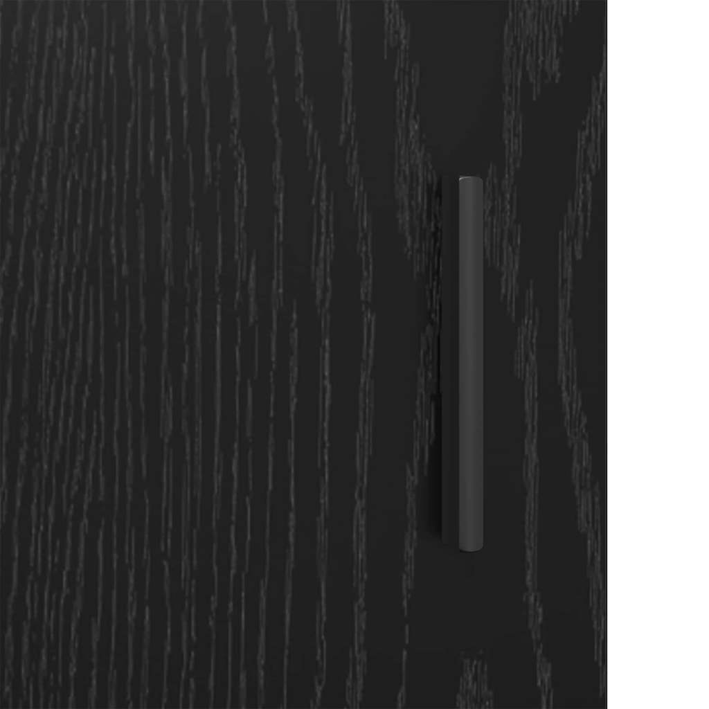 Baderomsvaskeskap Svart eik 80 x 33 x 60 cm Konstruert tre