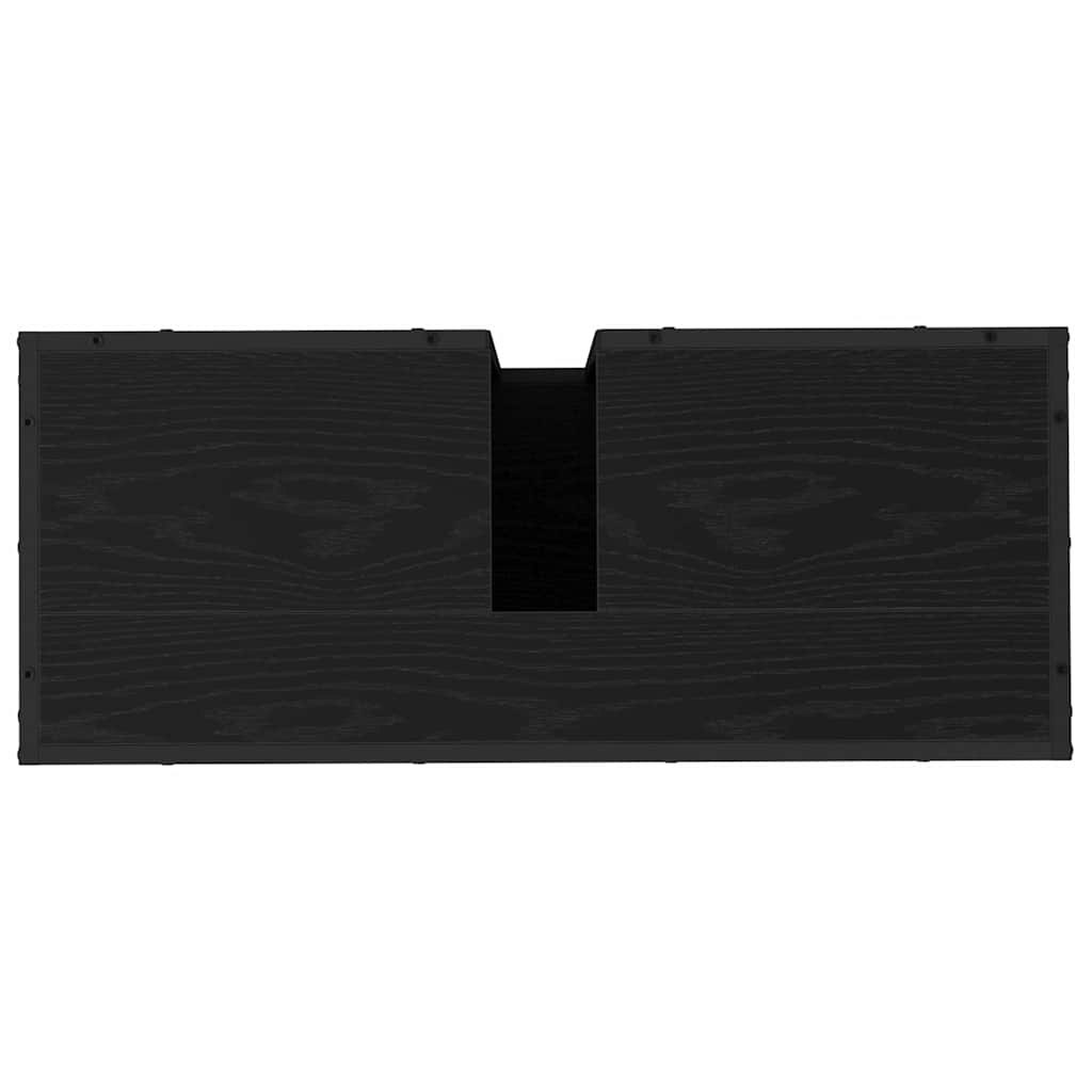 Baderomsvaskeskap Svart eik 80 x 33 x 60 cm Konstruert tre