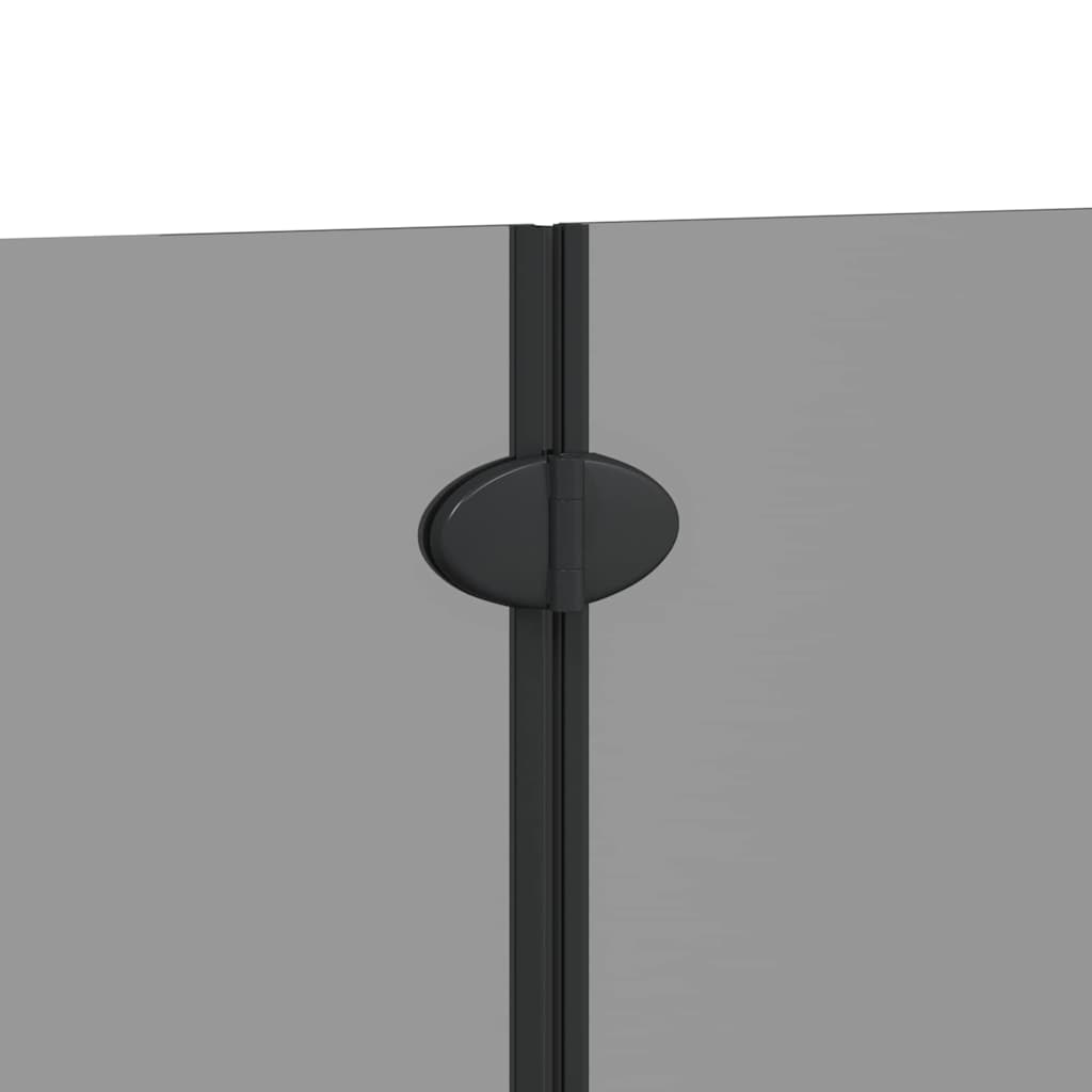 Dusjinnhegning Svart 130 x 138 cm ESG Glass og Aluminium