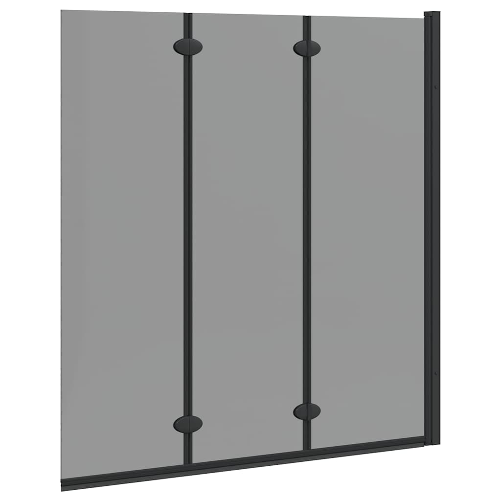 Dusjinnhegning Svart 130 x 138 cm ESG Glass og Aluminium