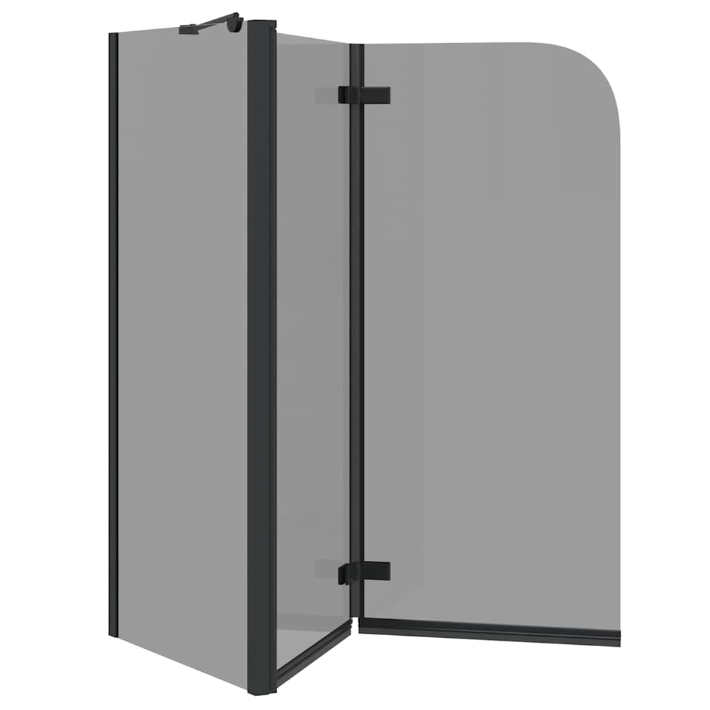 Dusjinnhegning Svart 120 x 68 x 130 cm ESG Glass og Aluminium