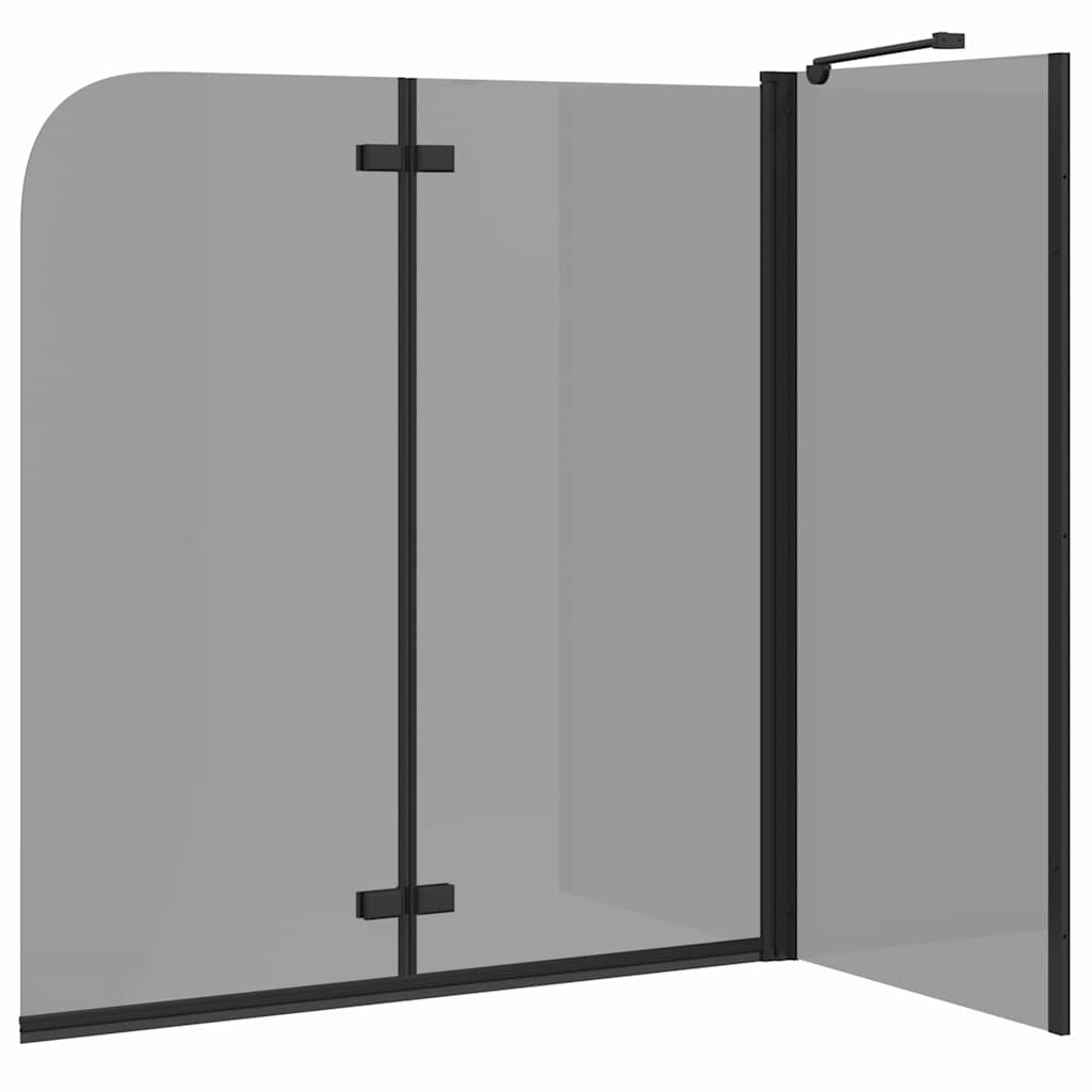 Dusjinnhegning Svart 120 x 68 x 130 cm ESG Glass og Aluminium