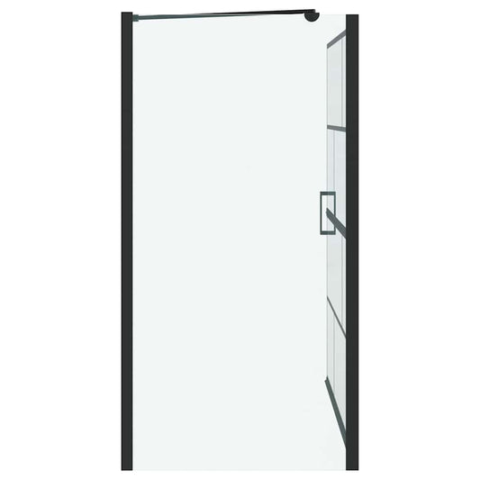 Bade dusjvegg Svart og gjennomsiktig 116 x 68 x 128 cm