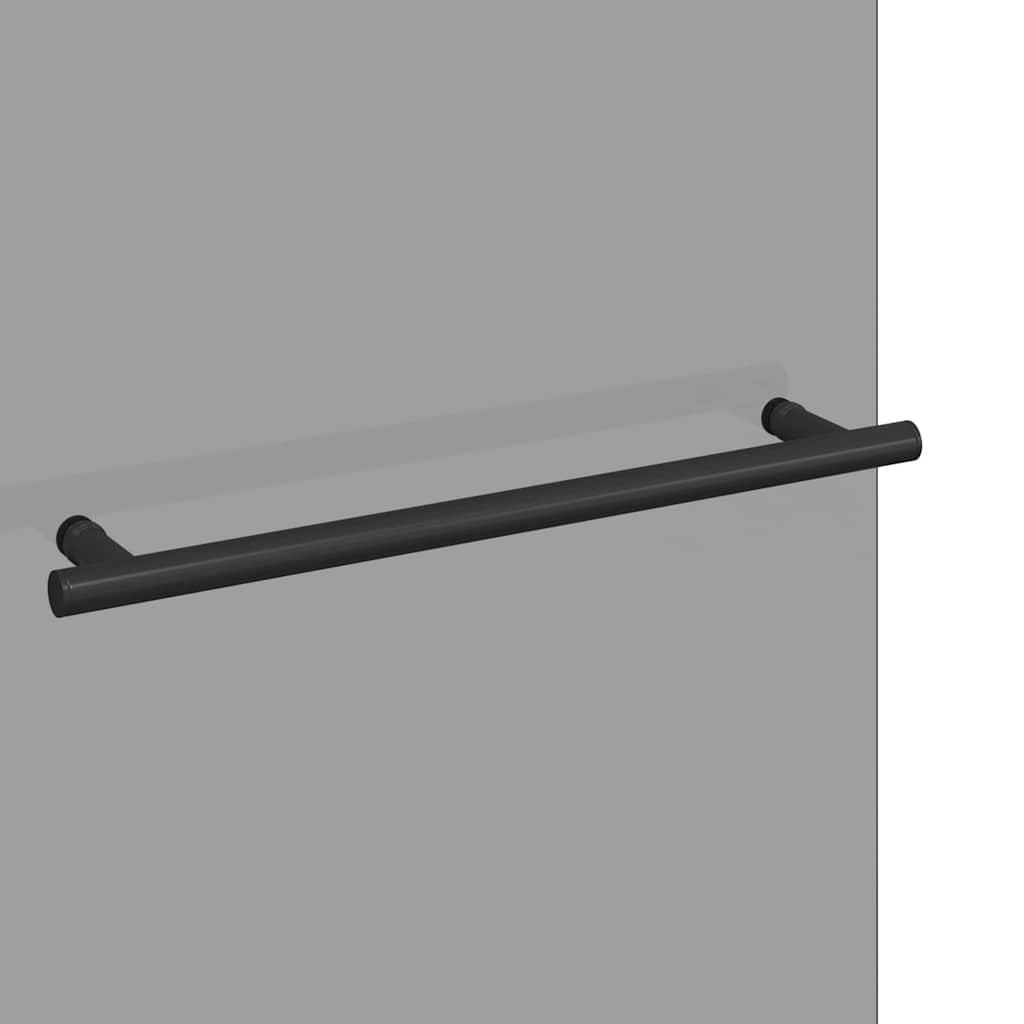 Dusjinnhegning Svart 95 x 140 cm ESG Glass og Aluminium