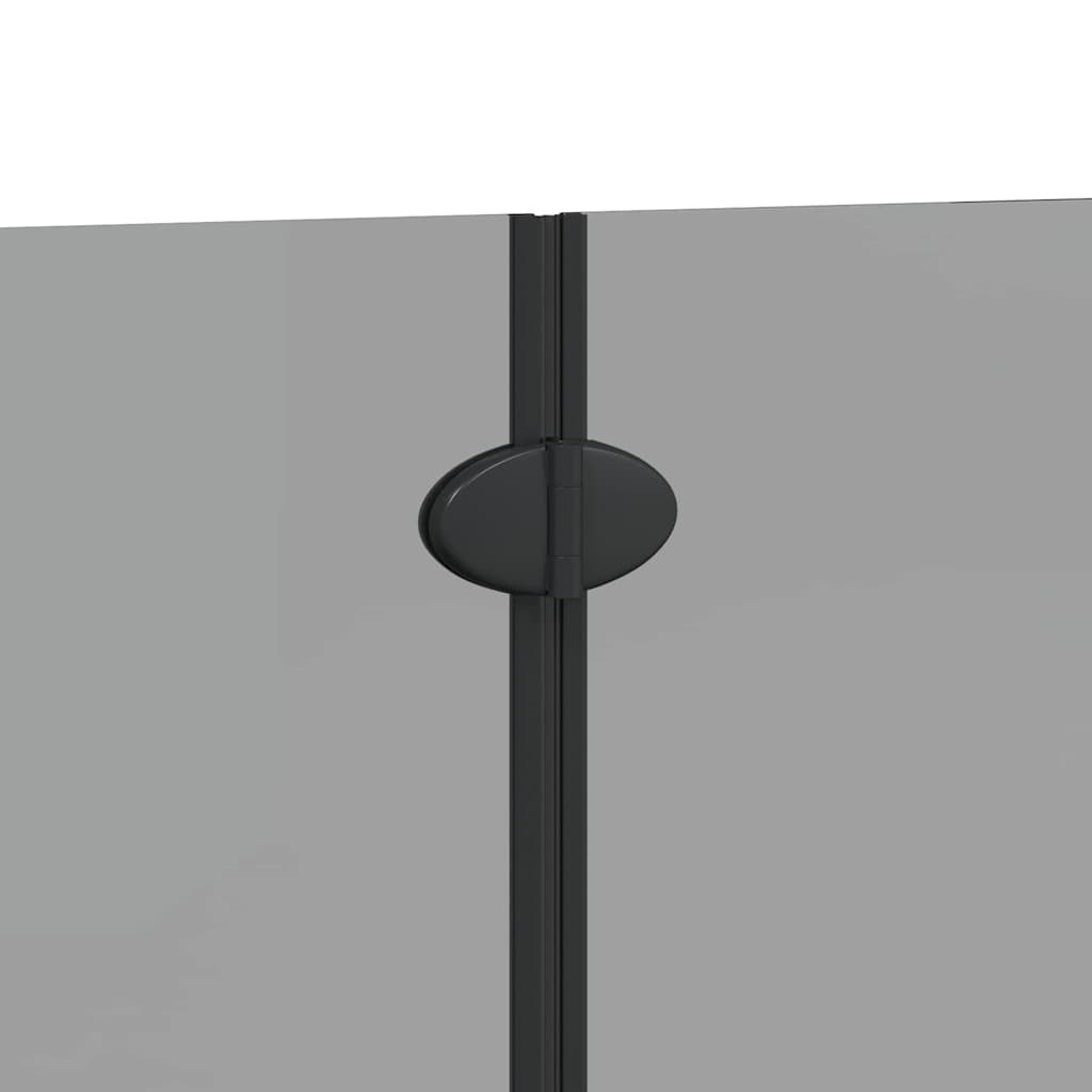 Dusjinnhegning Svart 120 x 140 cm ESG Glass og Aluminium