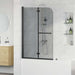 Dusjinnhegning Svart 120 x 140 cm ESG Glass og Aluminium