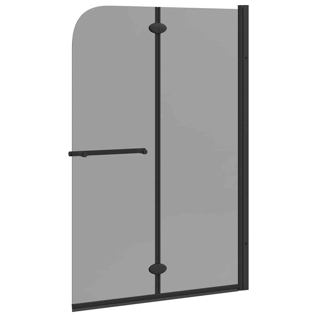 Dusjinnhegning Svart 120 x 140 cm ESG Glass og Aluminium
