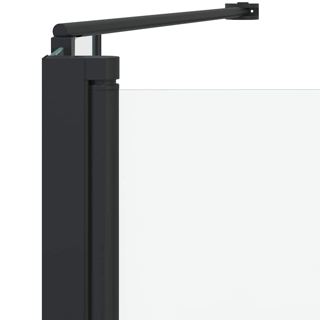 Badinnhegning Svart 120 x 67 x 129 cm Herdet Glass og Aluminium