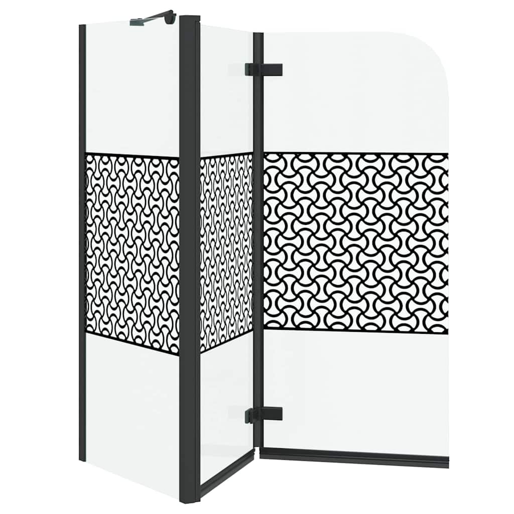 Badinnhegning Svart 120 x 67 x 129 cm Herdet Glass og Aluminium