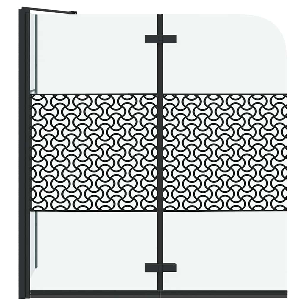 Badinnhegning Svart 120 x 67 x 129 cm Herdet Glass og Aluminium