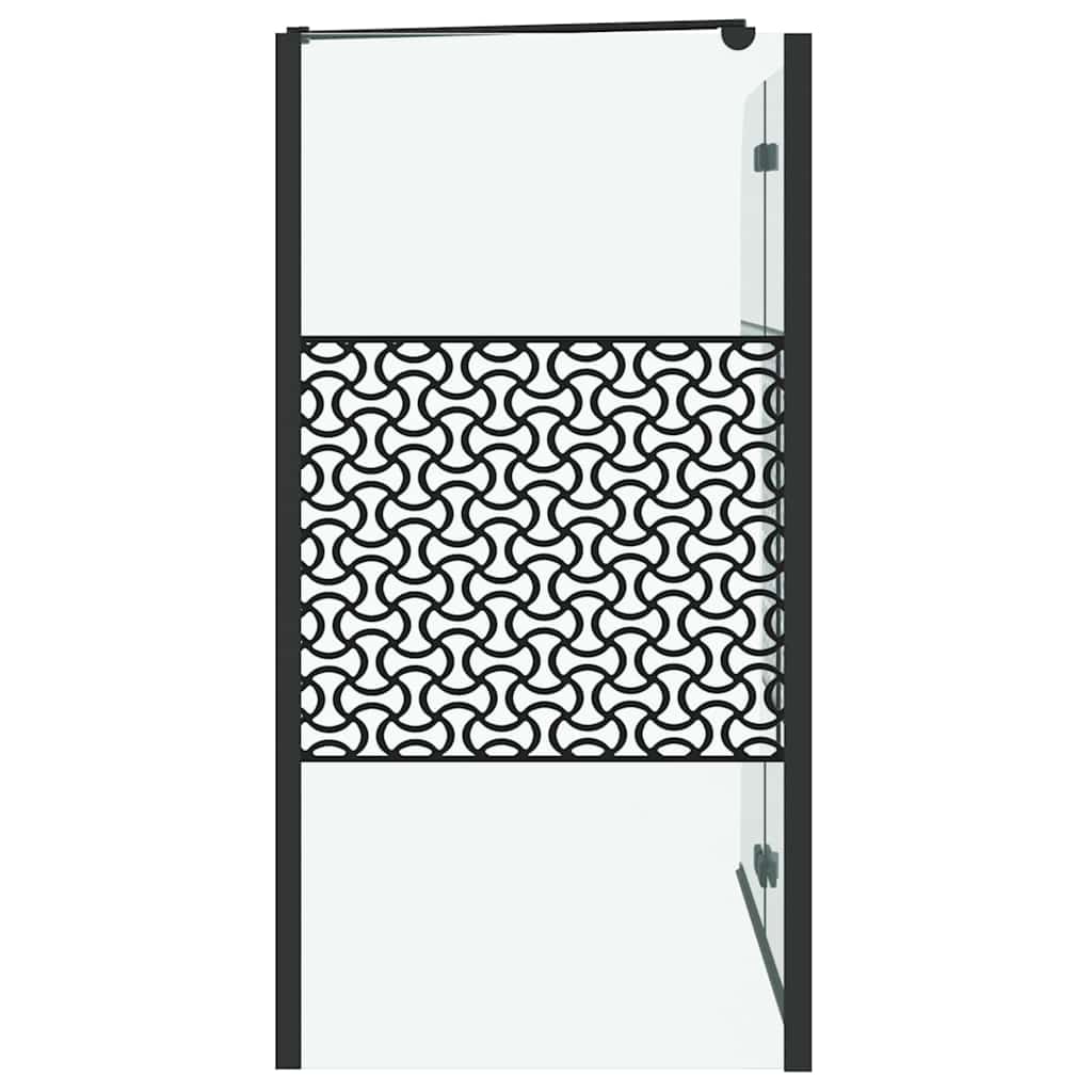 Badinnhegning Svart 120 x 67 x 129 cm Herdet Glass og Aluminium