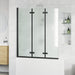 Dusjinnhegning Svart 130 x 138 cm ESG Glass og Aluminium