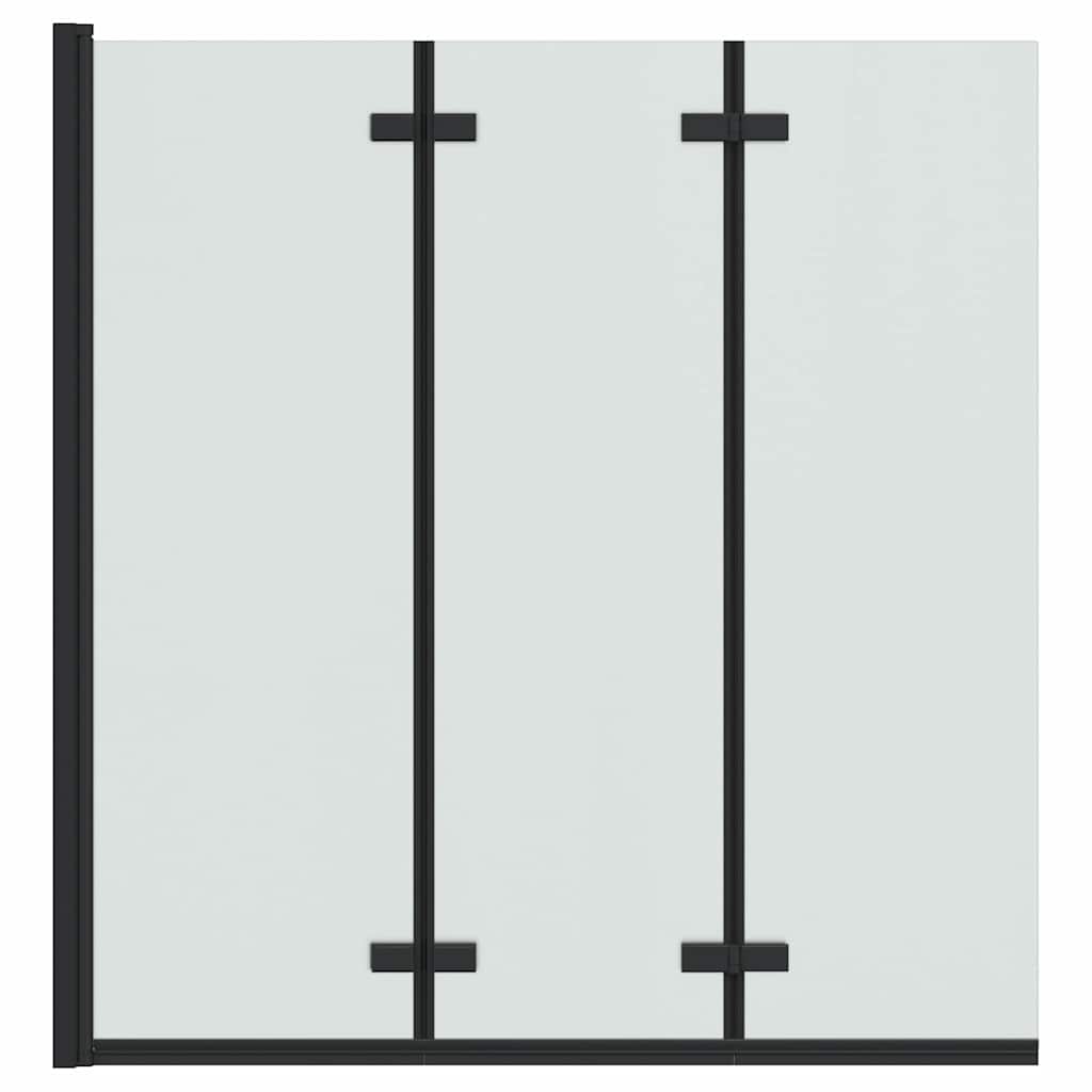 Dusjinnhegning Svart 130 x 138 cm ESG Glass og Aluminium