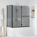 Bi-Folding Dusjinnhegning Mørk Transparent 120 x 67 x 129 cm