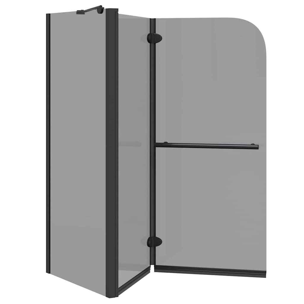 Bi-Folding Dusjinnhegning Mørk Transparent 120 x 67 x 129 cm