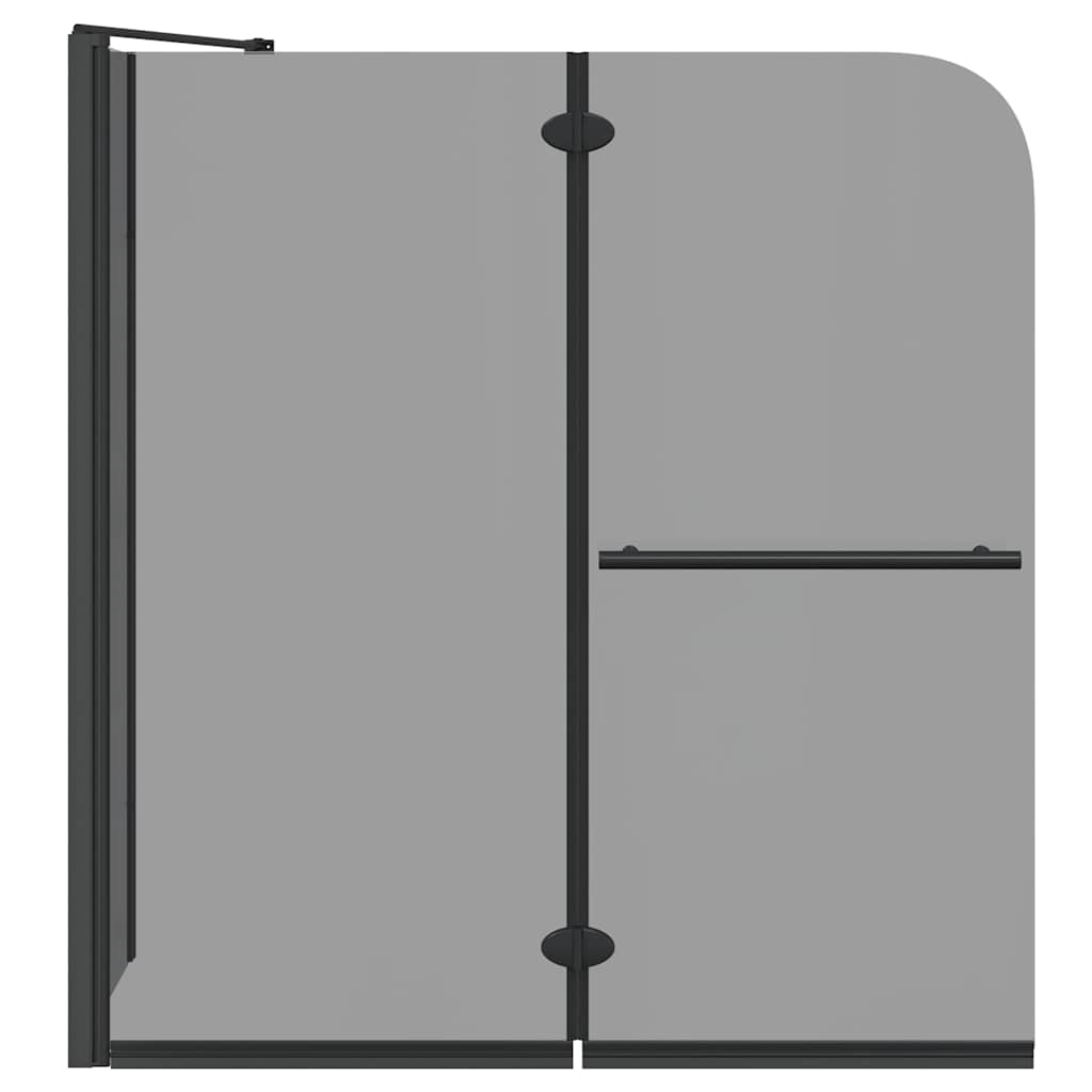 Bi-Folding Dusjinnhegning Mørk Transparent 120 x 67 x 129 cm