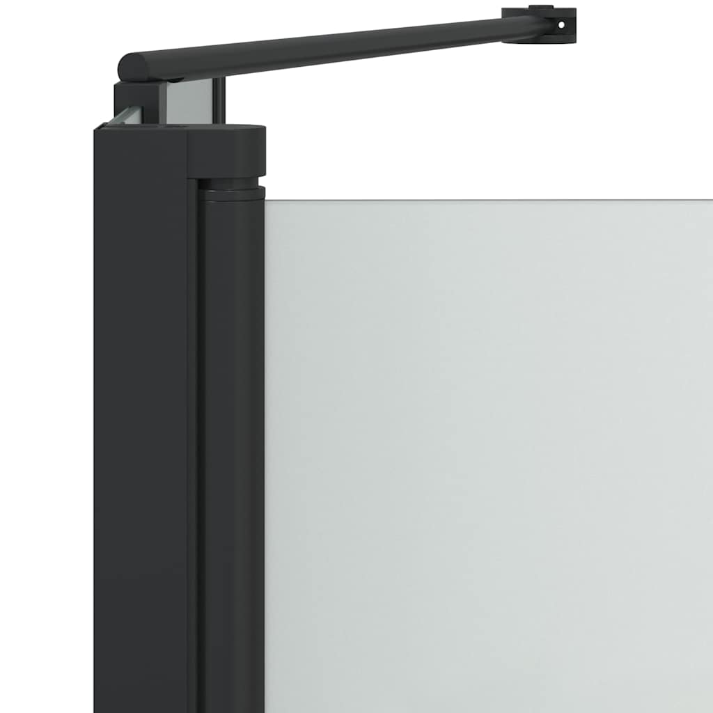 Dusjinnhegning Svart 120 x 68 x 130 cm ESG Glass og Aluminium