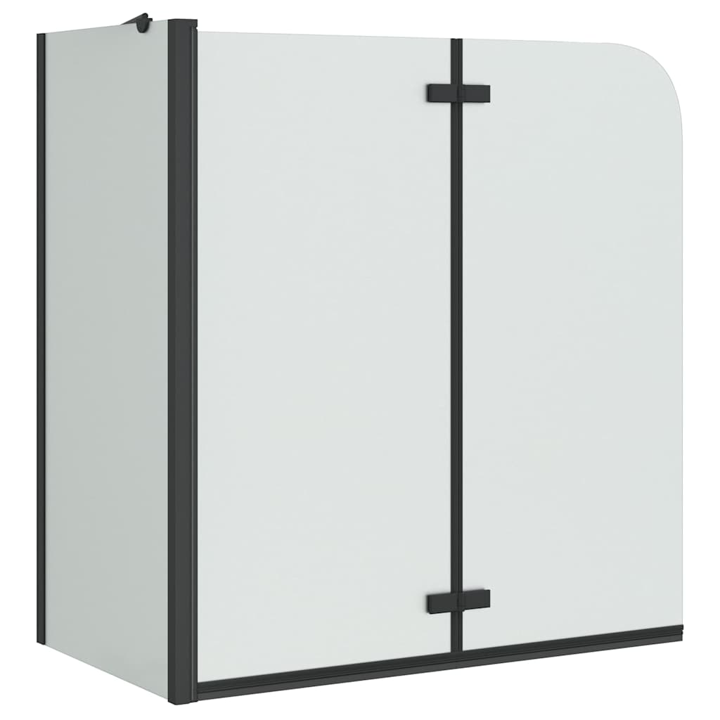 Dusjinnhegning Svart 120 x 68 x 130 cm ESG Glass og Aluminium