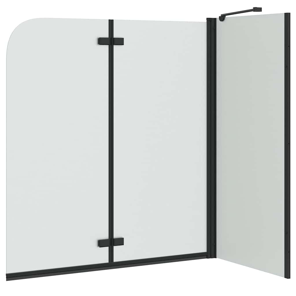 Dusjinnhegning Svart 120 x 68 x 130 cm ESG Glass og Aluminium