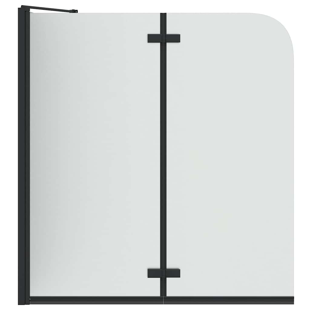 Dusjinnhegning Svart 120 x 68 x 130 cm ESG Glass og Aluminium