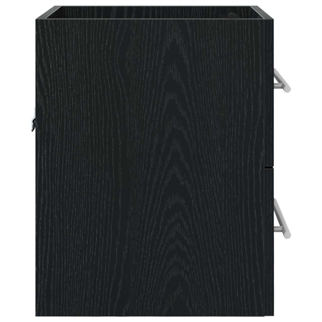 Vaskeskap med skuff Svart Eik 38,5 x 41 x 48 cm Konstruert tre