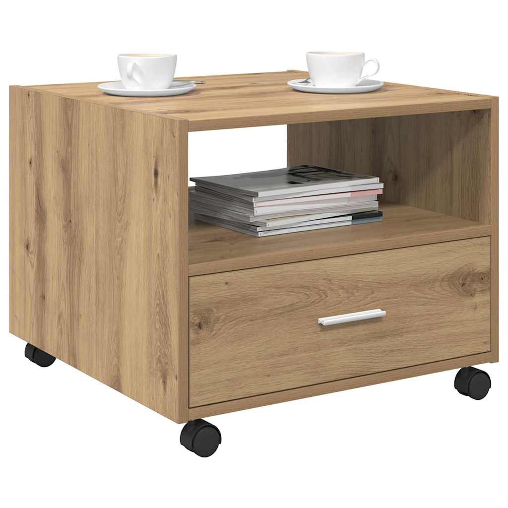 Kaffebord med skuff Artisan Eik 55 x 55 x 45cm Konstruert tre