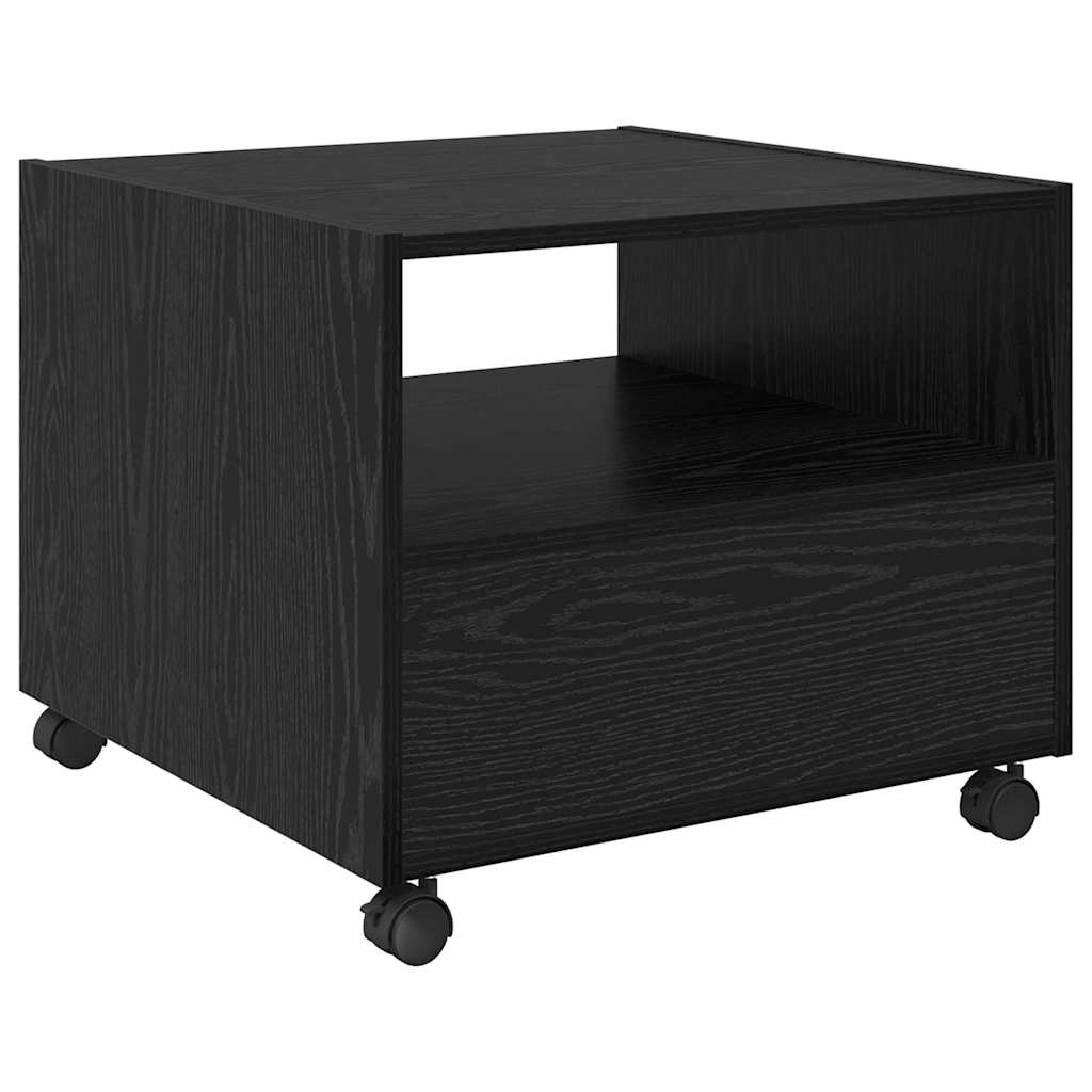 Kaffebord med skuff Svart Eik 55 x 55 x 45cm Konstruert tre