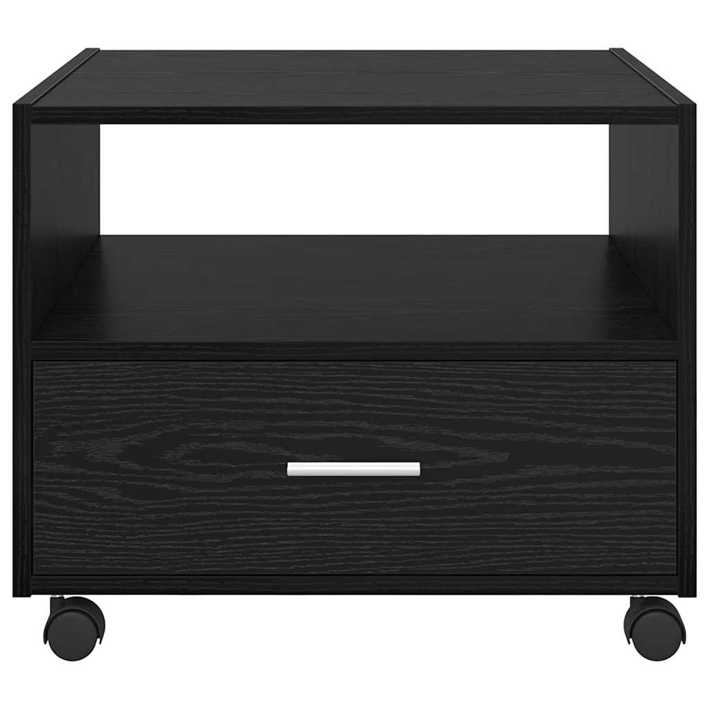 Kaffebord med skuff Svart Eik 55 x 55 x 45cm Konstruert tre