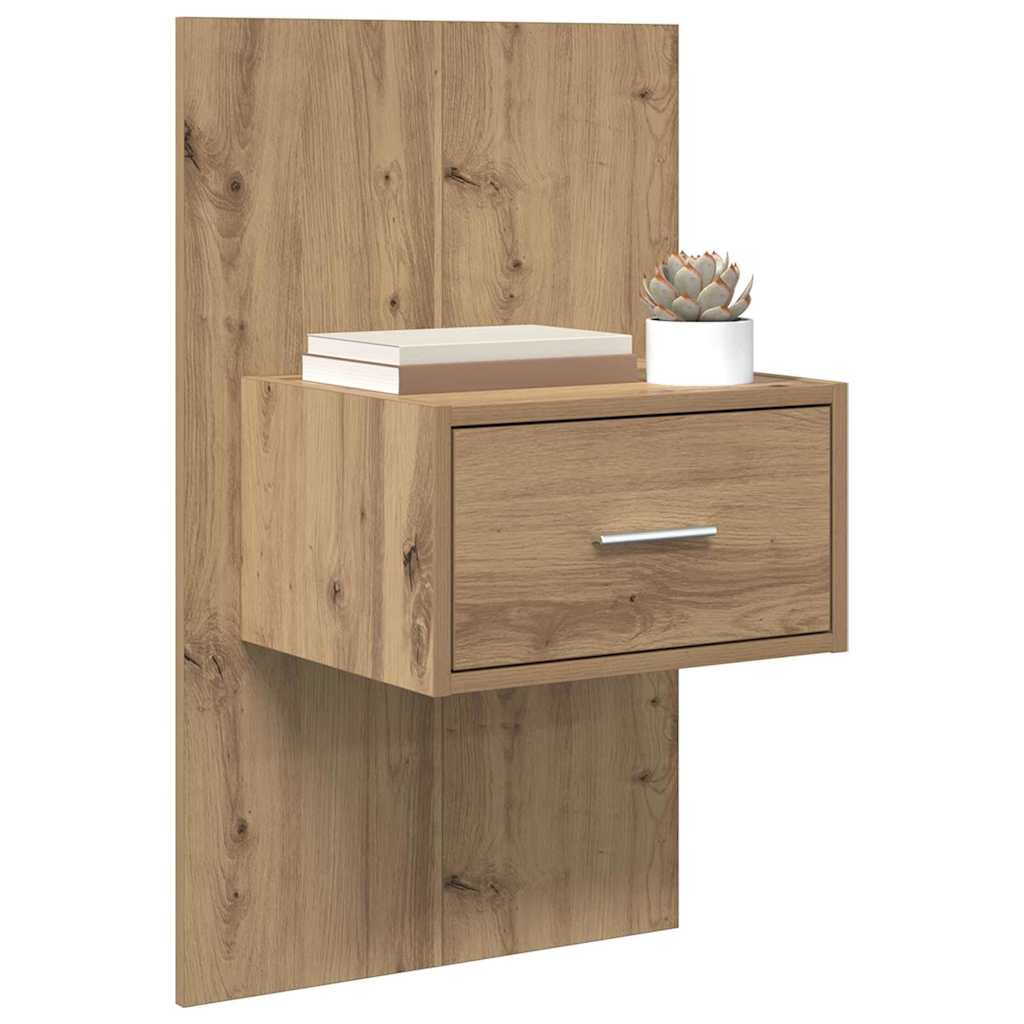 Nattbordskap 2 stk. Artisan Eik 50 x 32,5 x 80cm Konstruert tre
