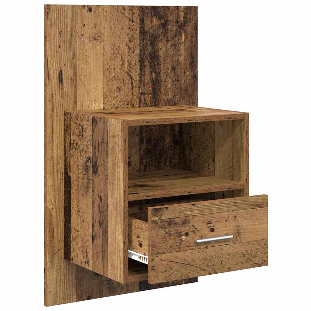 Nattbordskap 2 pcs Gammelt tre 50 x 32,5 x 80cm Konstruert tre