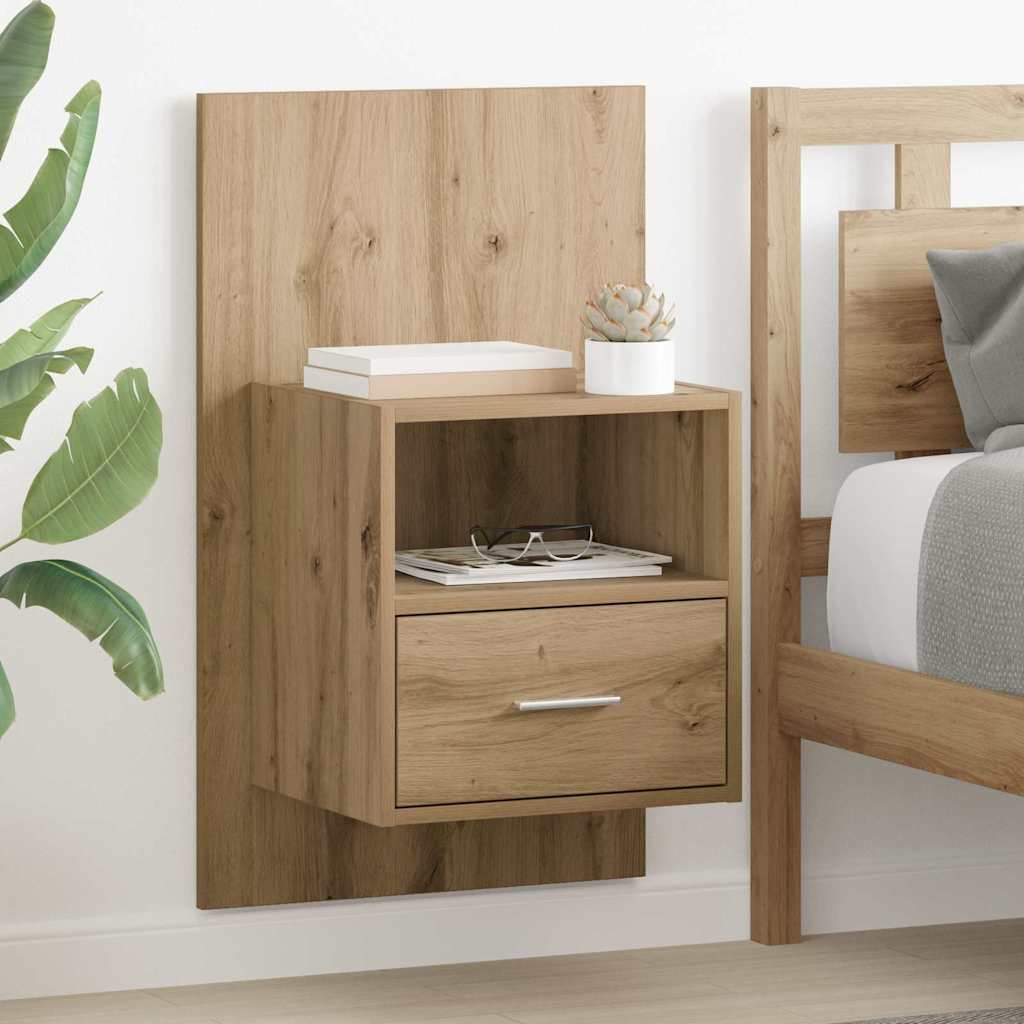 Nattbordskap 2 stk. Artisan Eik 50 x 32,5 x 80cm Konstruert tre