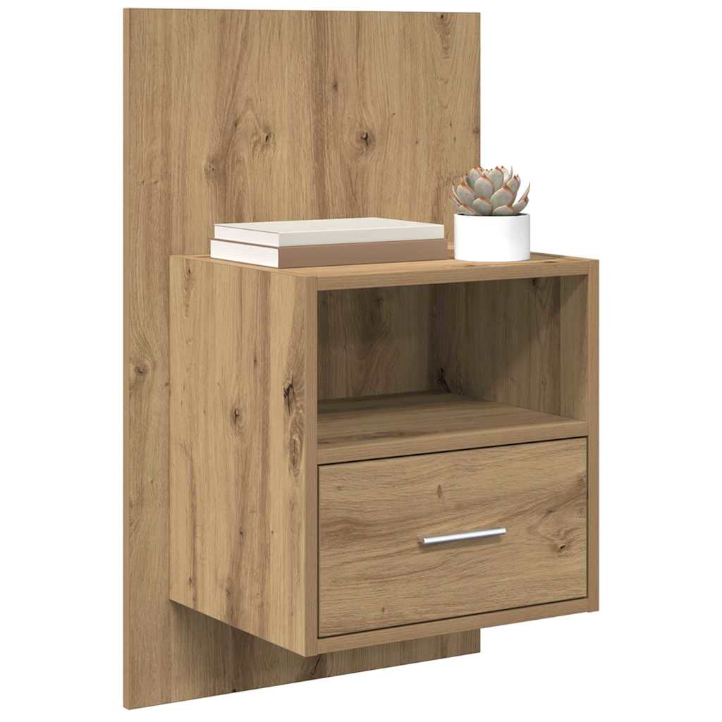 Nattbordskap 2 stk. Artisan Eik 50 x 32,5 x 80cm Konstruert tre