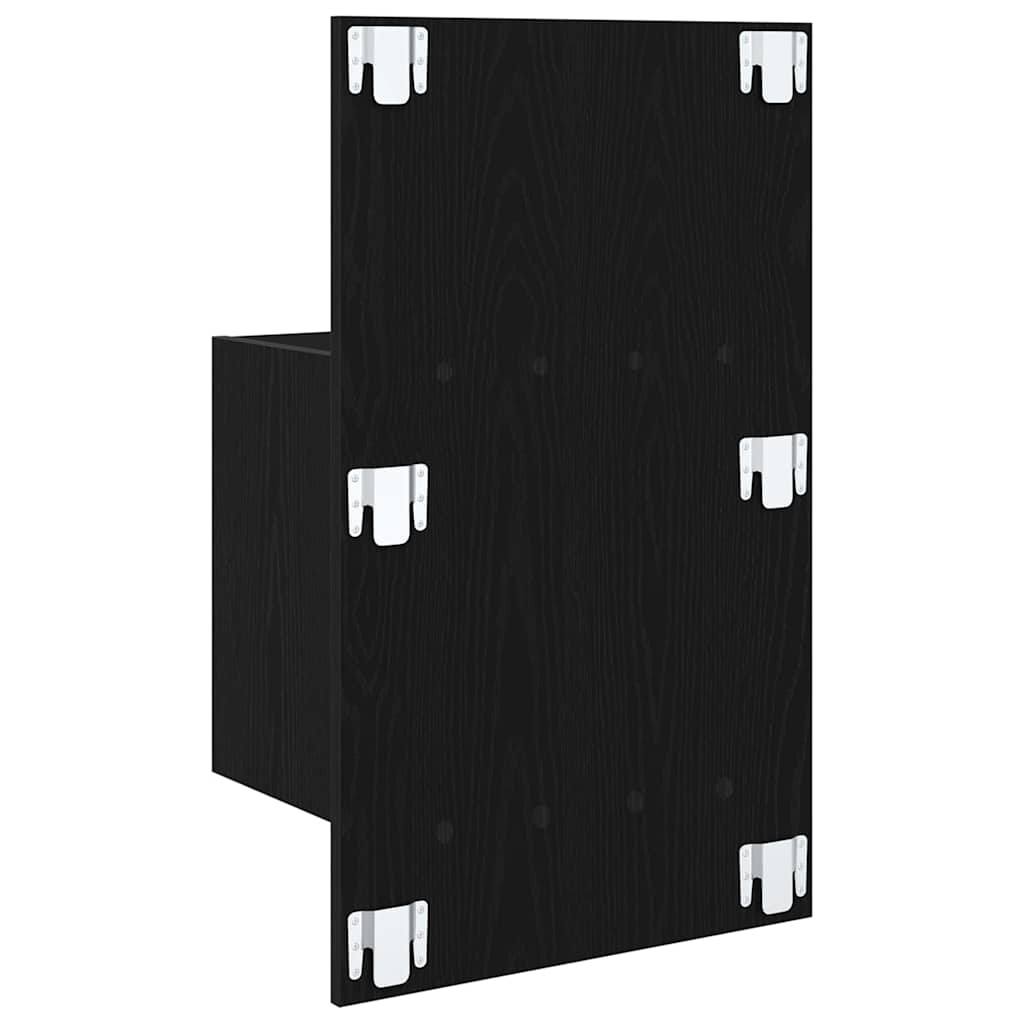 Nattbordskap 2 pcs Svart Eik 50 x 32,5 x 80cm Konstruert tre