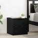 Sengeskap 2 pcs Svart Eik 40 x 39 x 40cm Konstruert tre