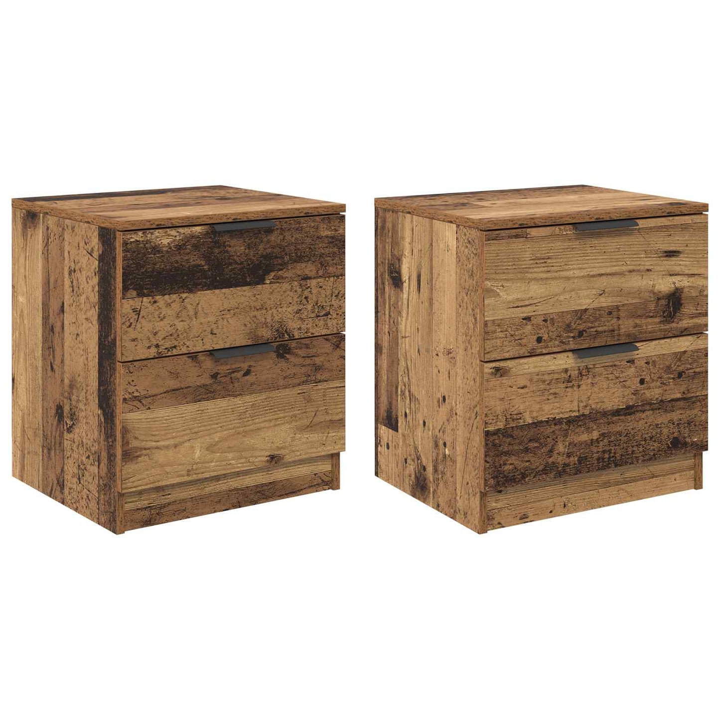 Nattbordskap 2 pcs Gammelt tre 45 x 39 x 50 cm Konstruert tre