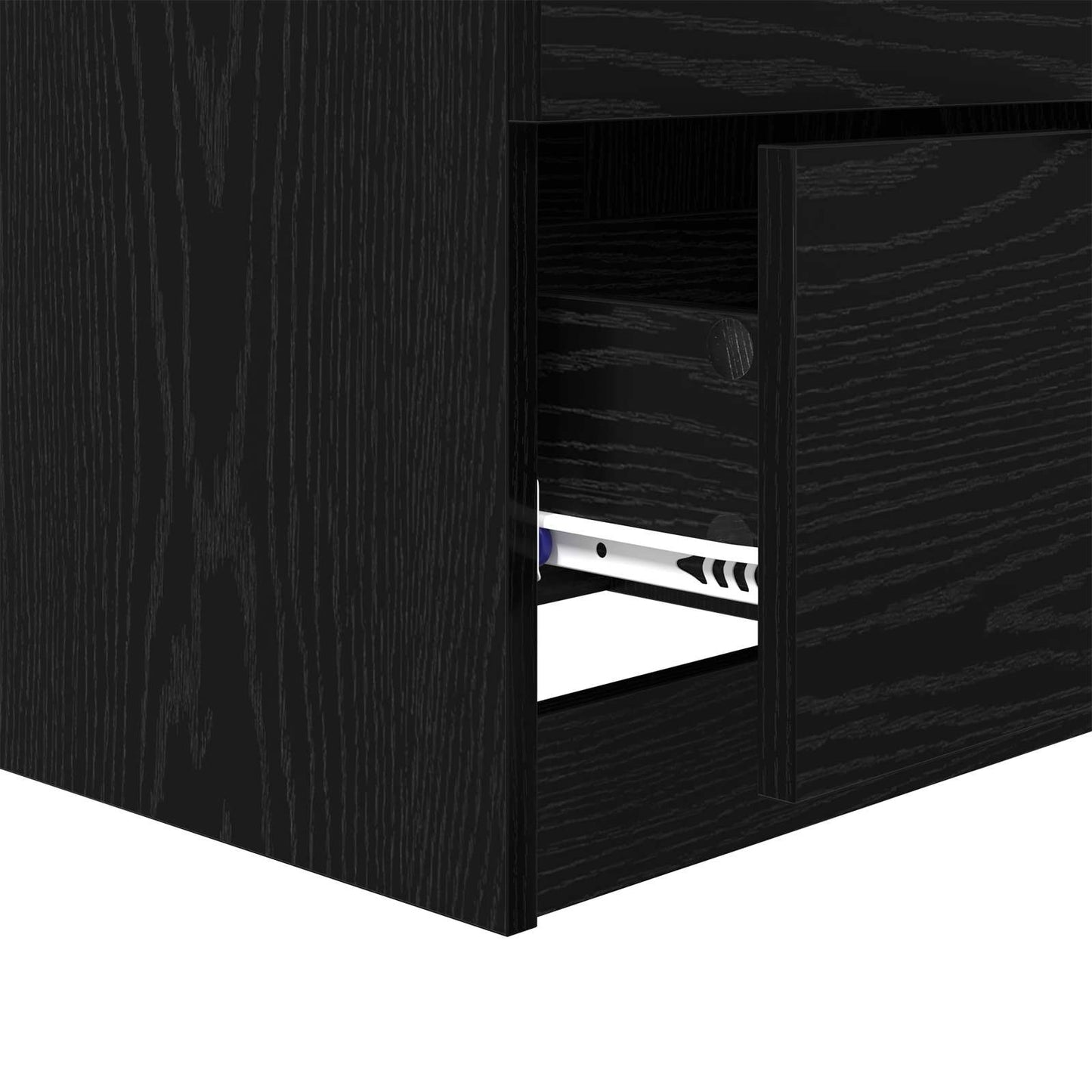 Nattbordskap 2 pcs Svart Eik 45 x 39 x 50 cm Konstruert tre
