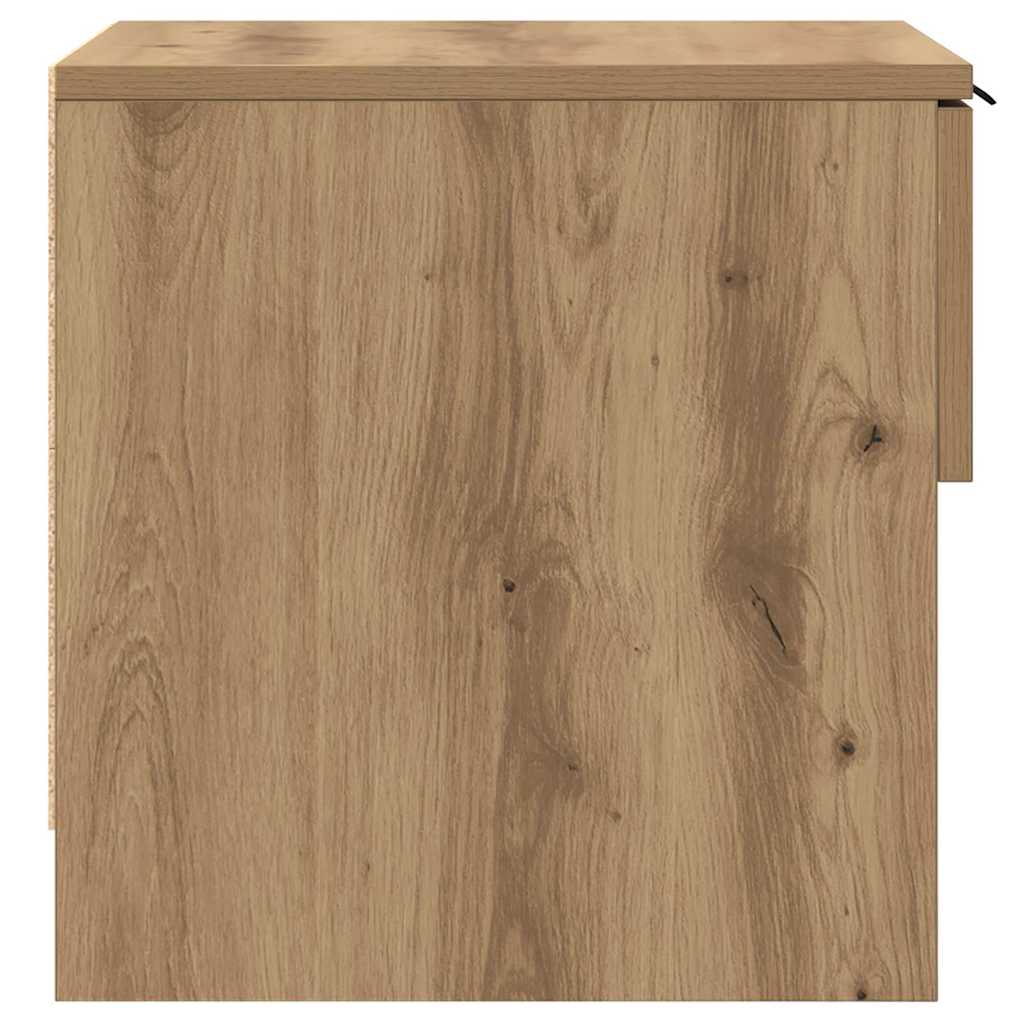 Sengeskap 2 pcs Artisan Eik 40 x 39 x 40cm Konstruert tre