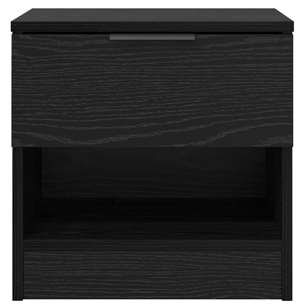 Sengeskap 2 pcs Svart Eik 40 x 39 x 40cm Konstruert tre