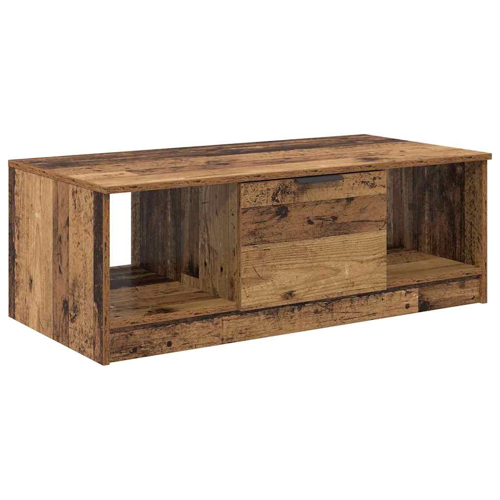 Kaffebord med skuff Gamle tre 102 x 50 x 36cm Konstruert tre