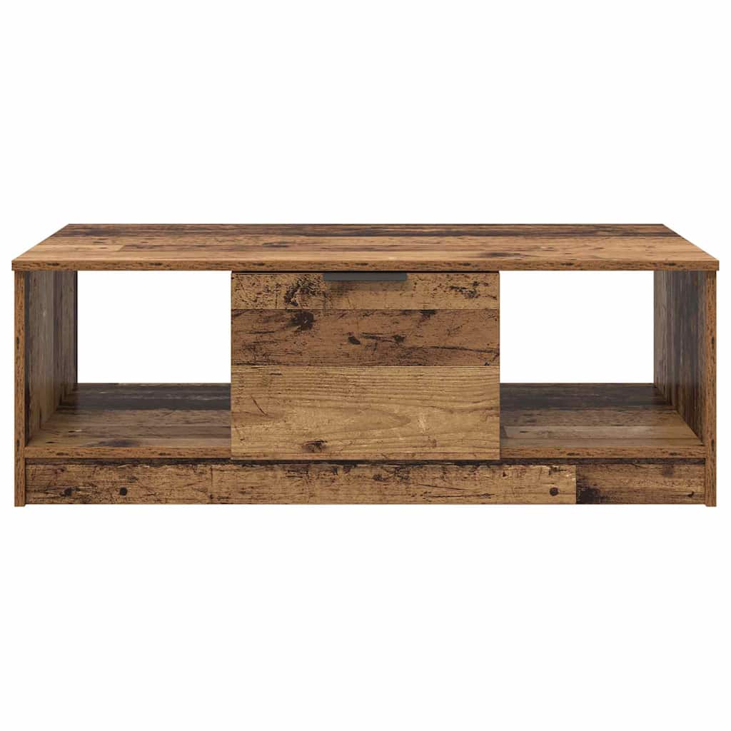Kaffebord med skuff Gamle tre 102 x 50 x 36cm Konstruert tre