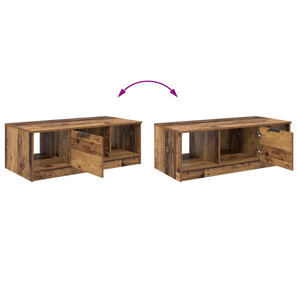 Kaffebord med skuff Gamle tre 102 x 50 x 36cm Konstruert tre