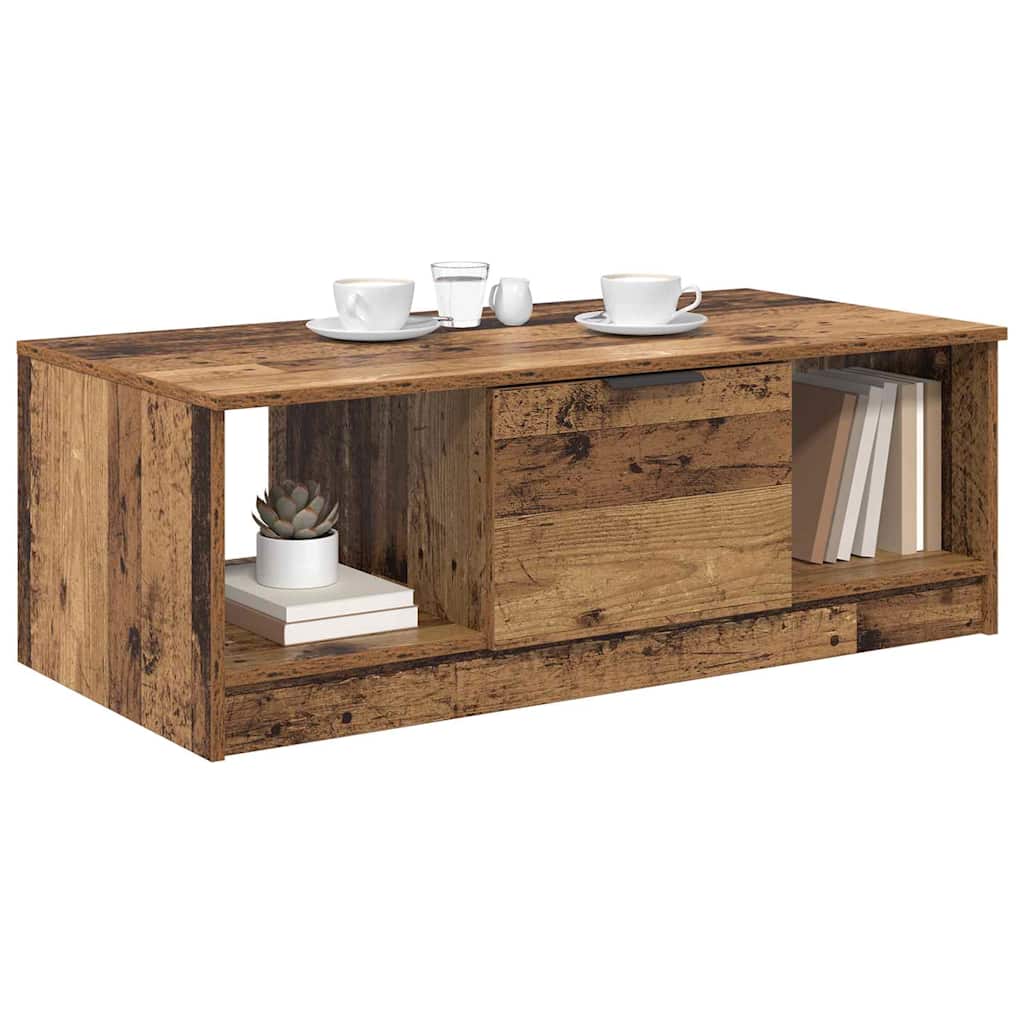 Kaffebord med skuff Gamle tre 102 x 50 x 36cm Konstruert tre
