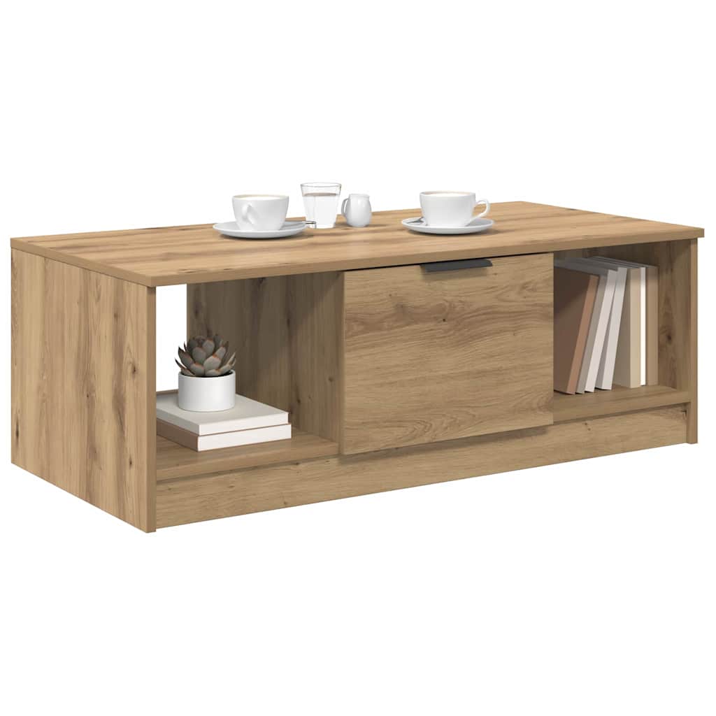 Kaffebord med skuff Artisan Eik 102 x 50 x 36cm Konstruert tre