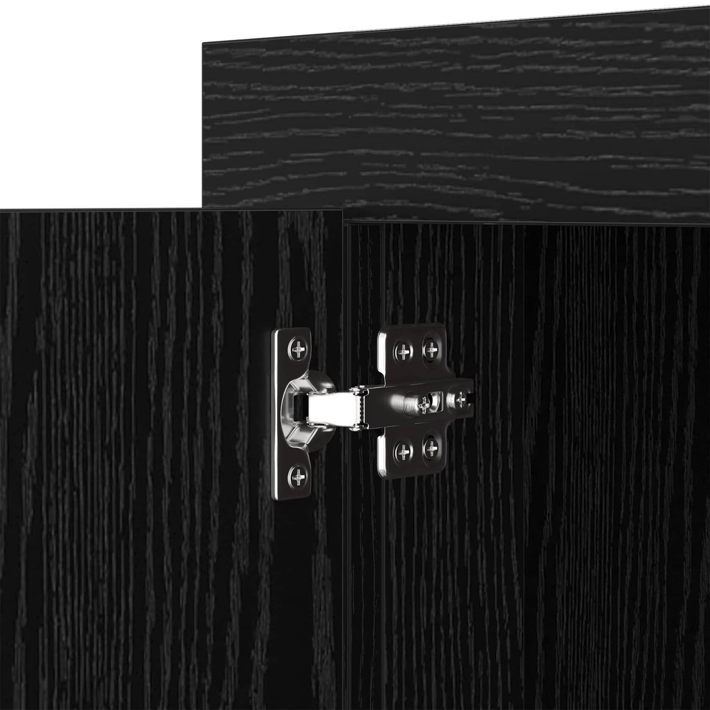 Serviesskap Svart Eik 80 x 40 x 75 cm Konstruert tre