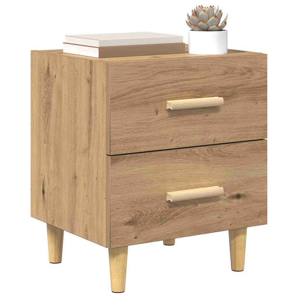 Sengeskap med skuff Artisan Eik 40 x 35 x 47.5cm Konstruert tre