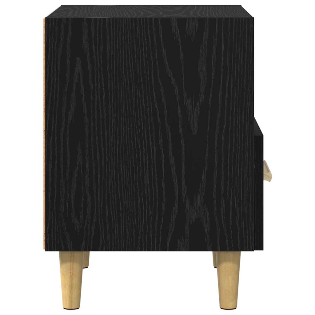 Nattbordskap 2 pcs Svart Eik 40 x 35 x 47 cm Konstruert tre