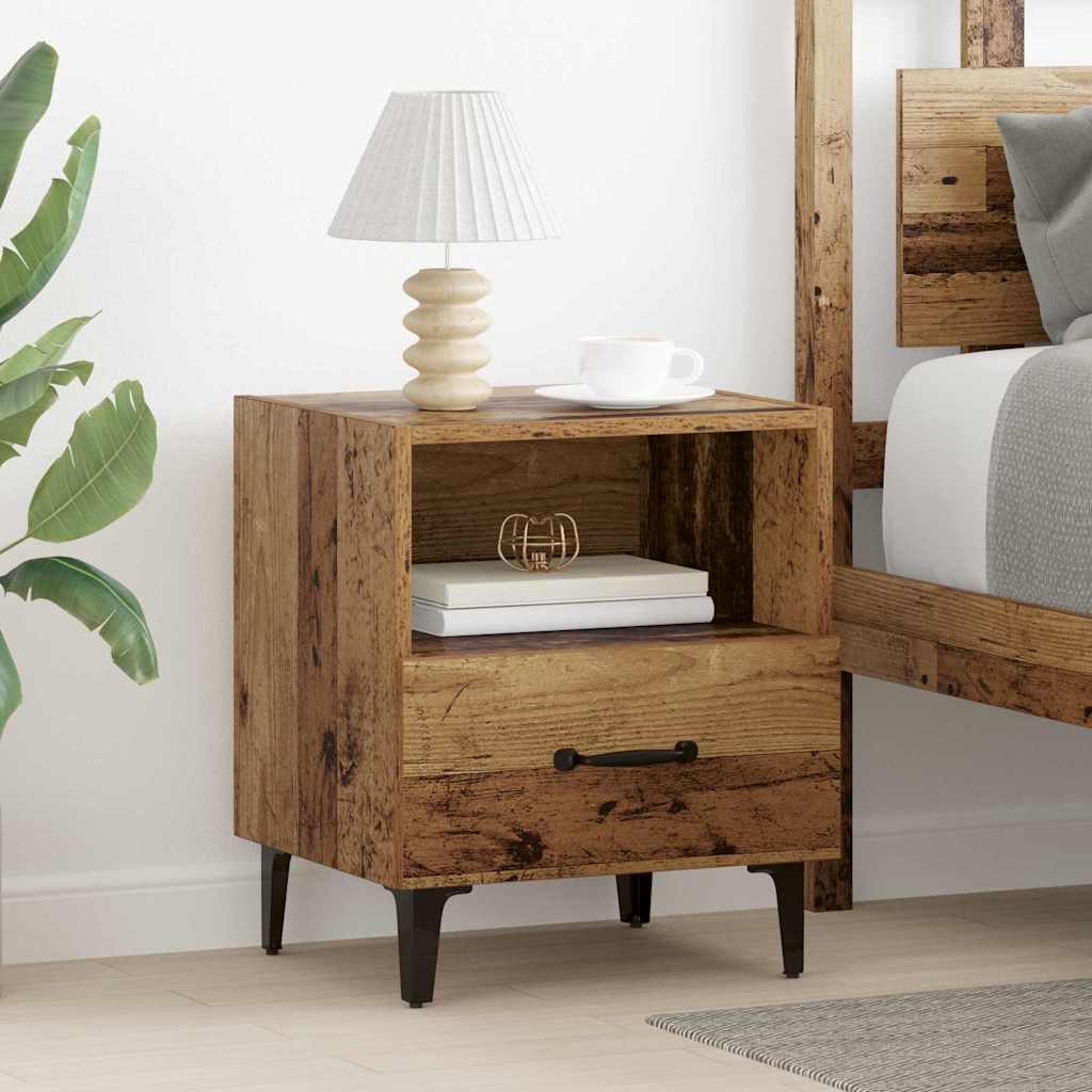 Nattbordskap Gammelt tre 40 x 35 x 47,5 cm Konstruert tre